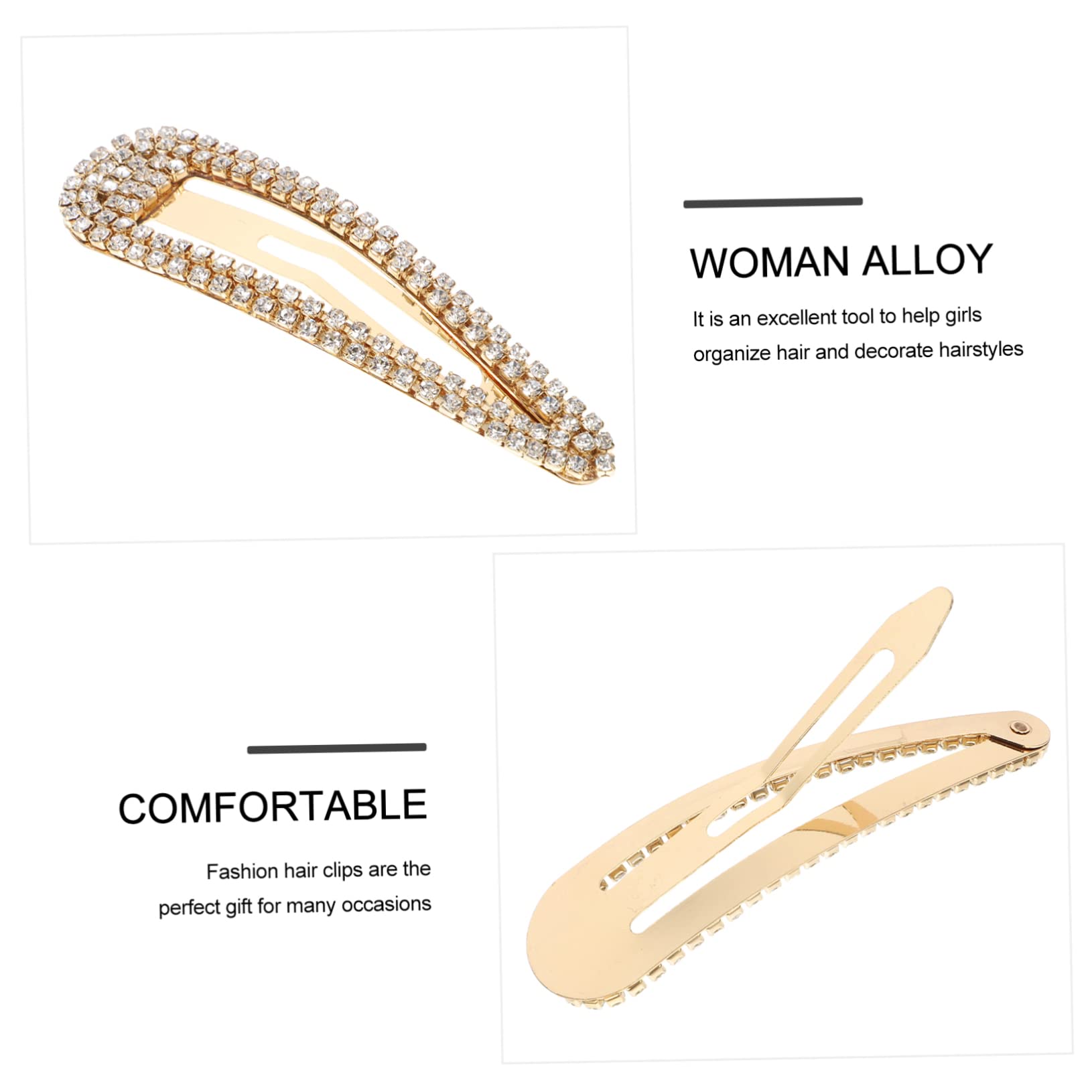 FOMIYES 50stücke Snap Haarnadeln Mit Strass Für Damen Elegante Haarspangen Für Hochzeiten Partys Und Alltag Vielseitig Einsetzbar Und Passend Zu Jedem Haarschnitt Und Outfit