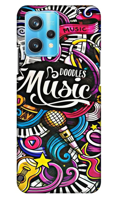 Grey Cloud India Dooles Music Back Cover for Realme 9 Pro Plus (Poly Carbonate | Multicolor)