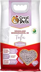 Areia Higiênica Biodegradável Tofu 2kg Great Pets Lavanda