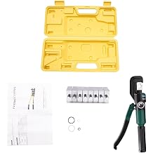60KN Hand Operated Hydraulic Crimping Tool, Hydraulic Crimper with 8 Pairs of Dies, Flexible Operation Wire Crimper Hydraulic Tools