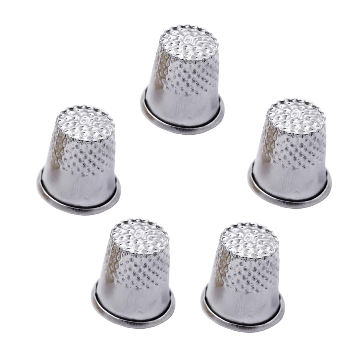 IWOWHERO 50Pcs Metal Thimbles for DIY Craft Vintage Finger Protectors for Quilting and Needlework Essential Sewing Accessories Portable for Crafting Groups