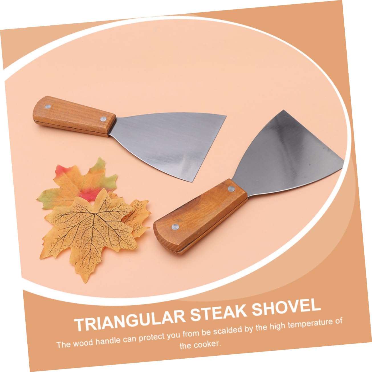 FUNOMOCYA Stainless Steel Grill Scraper Slotted Spatula for Bbq Steak Shovel Kitchen Utensils