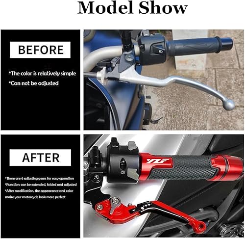 Miniatura 3 de Juego de 2 extremos de agarre para manillar de motocicleta de 0.866 in, 78 pulgadas, ajuste con Y-amaha YZF-R1 YZF-R3 YZF-R6 YZF-R7 YZF-R125 R6S R25
