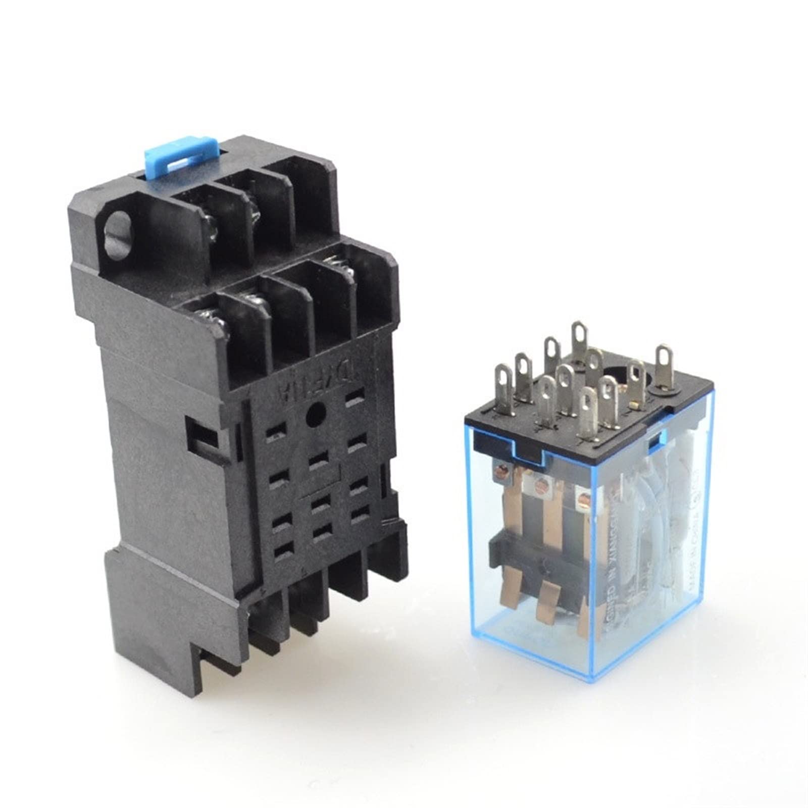 Przekaźnik pośredni MY3NJ mały przekaźnik elektromagnetyczny przekaźnik zasilający z gniazdem 11 pinów DC 12 V AC 12 V DC 24 V AC24 V AC110 V AC220 V (przekaźnik DC24 V)