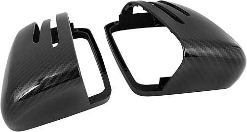 Miniatura 6 de X AUTOHAUX Par nuevo exterior espejo retrovisor vivienda puerta ala espejo cubierta tapa de fibra de carbono patrón para Mercedes Benz a B C E GLA