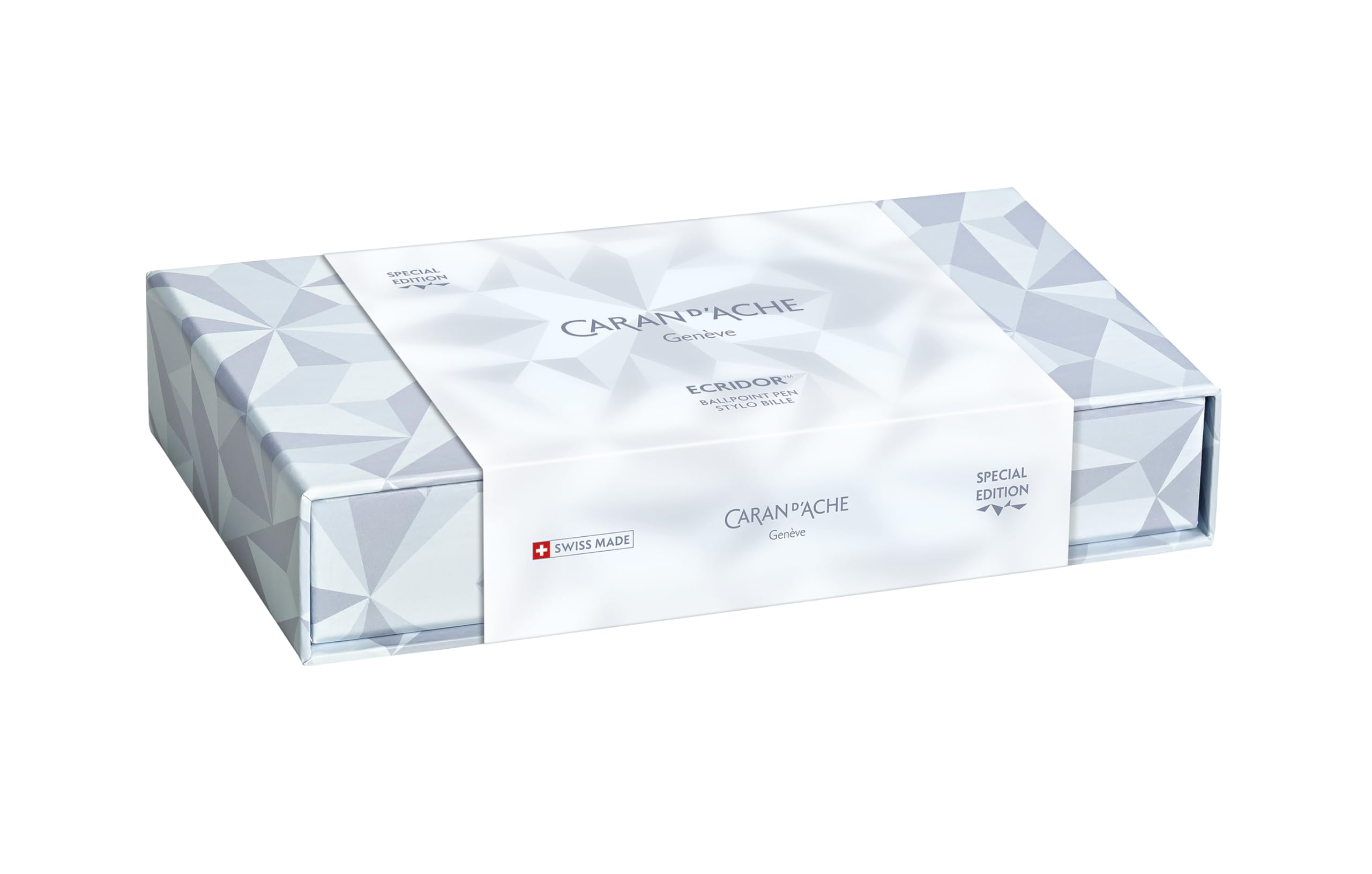 Caran d'Ache Ecridor Chevron - Penna a sfera rivestita in palladio