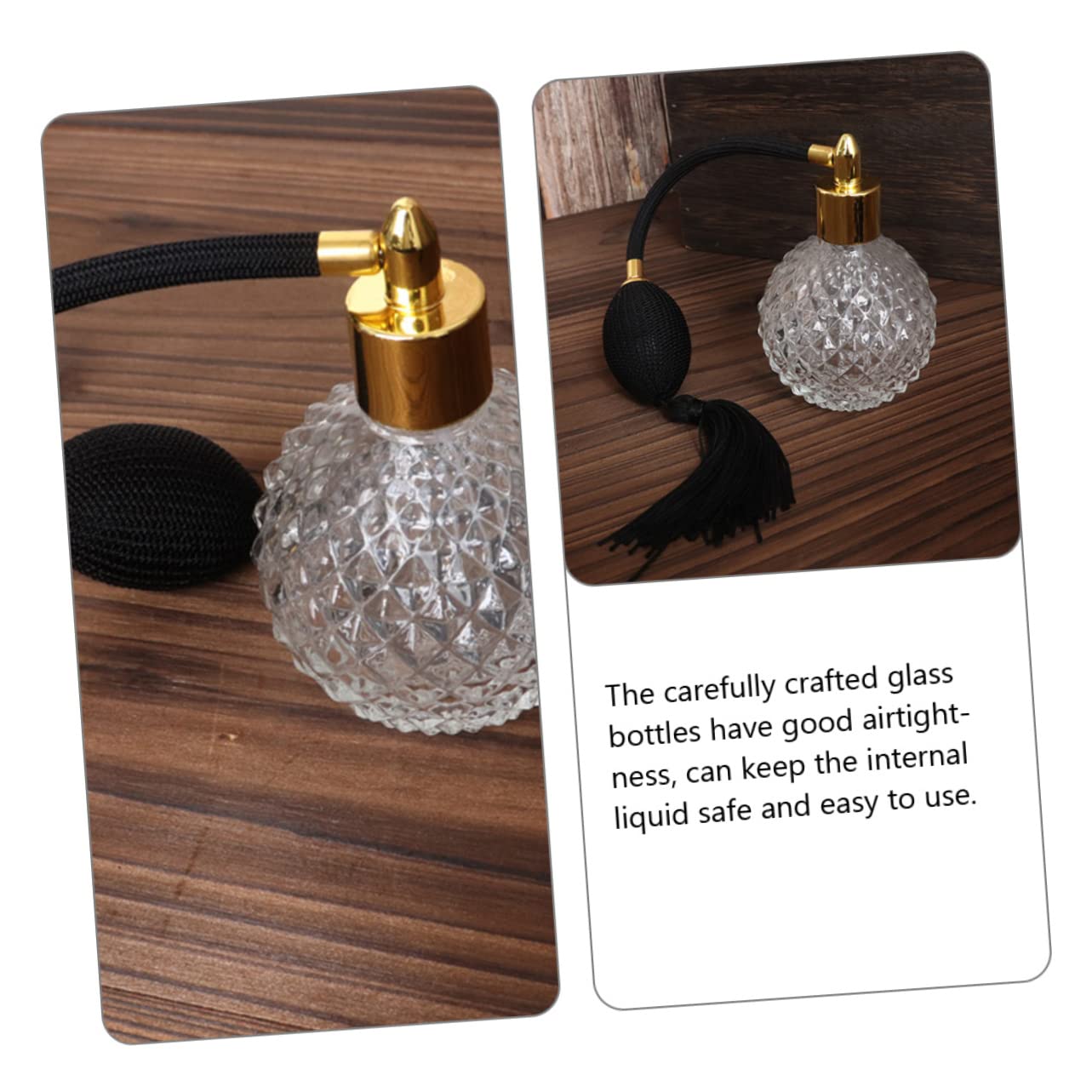 100ml Glas Parfümflasche mit Airbag Zerstäuber Weiß