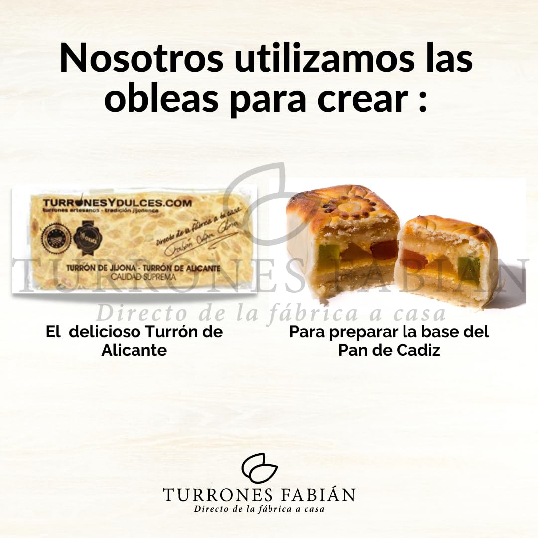 Obleas circulares de colores lisas [25 Hojas] Comestibles de Fécula de PATATA - 180mm diametro