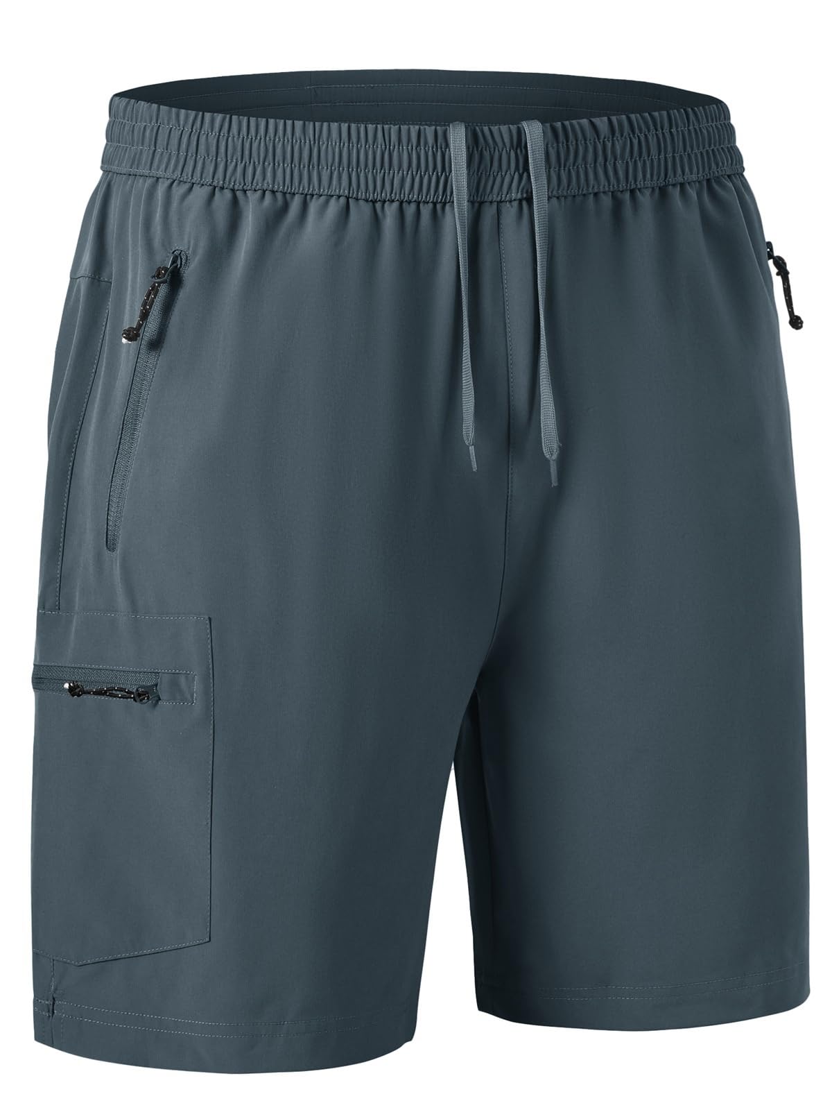 Rdruko Kurze Hosen Herren Sport Shorts Stretch Wanderhose Sommer Fahrradhose Schnelltrocknend Jogginghose Cargohose Laufshorts mit 4 Reißverschlusstaschen