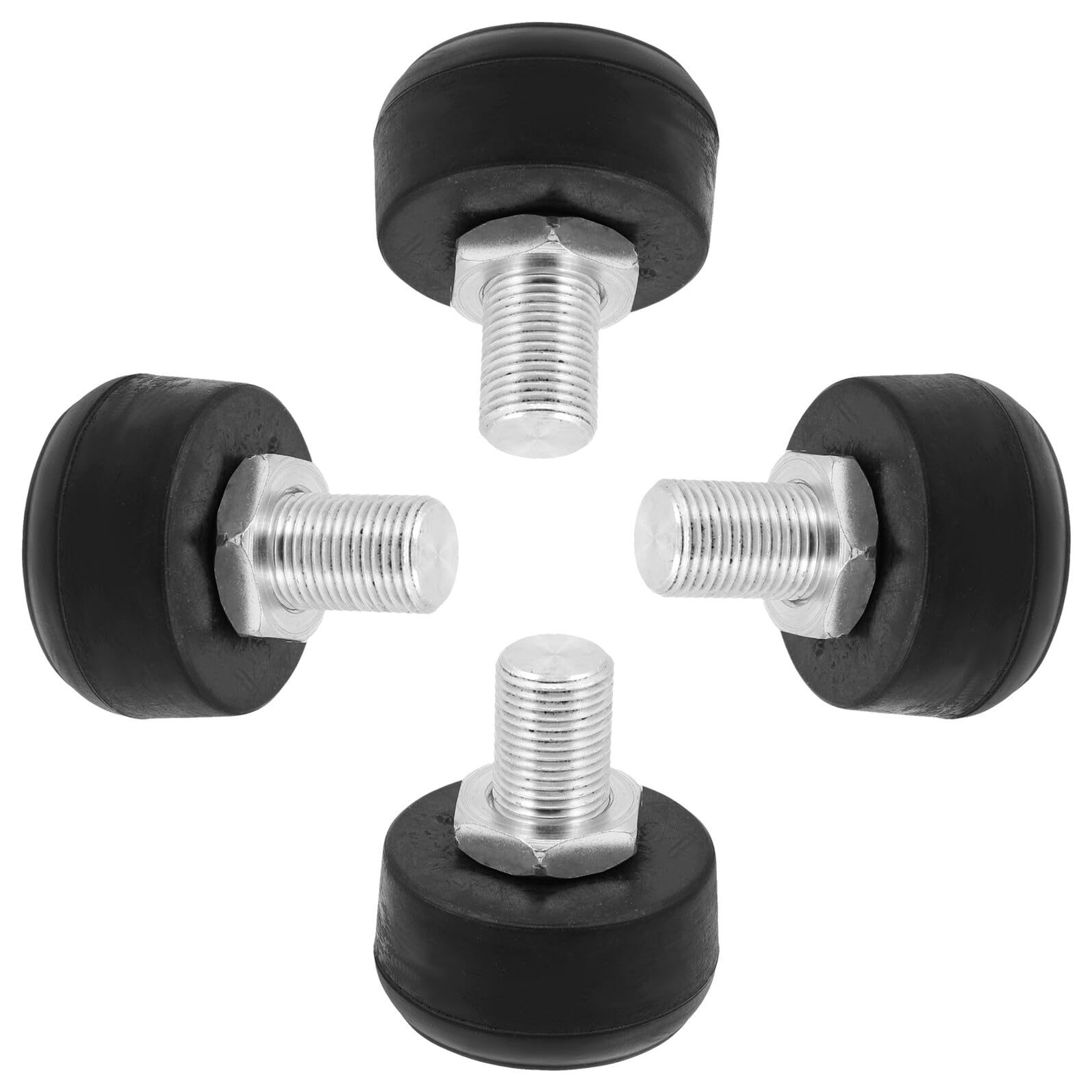 GARVALON Lot de 4 Butées de Frein en Caoutchouc Noir à Effet Nid d'abeille pour Patins à roulettes Quad Accessoires de Rechange Universels pour Freinage Silencieux et Solide Compatibles