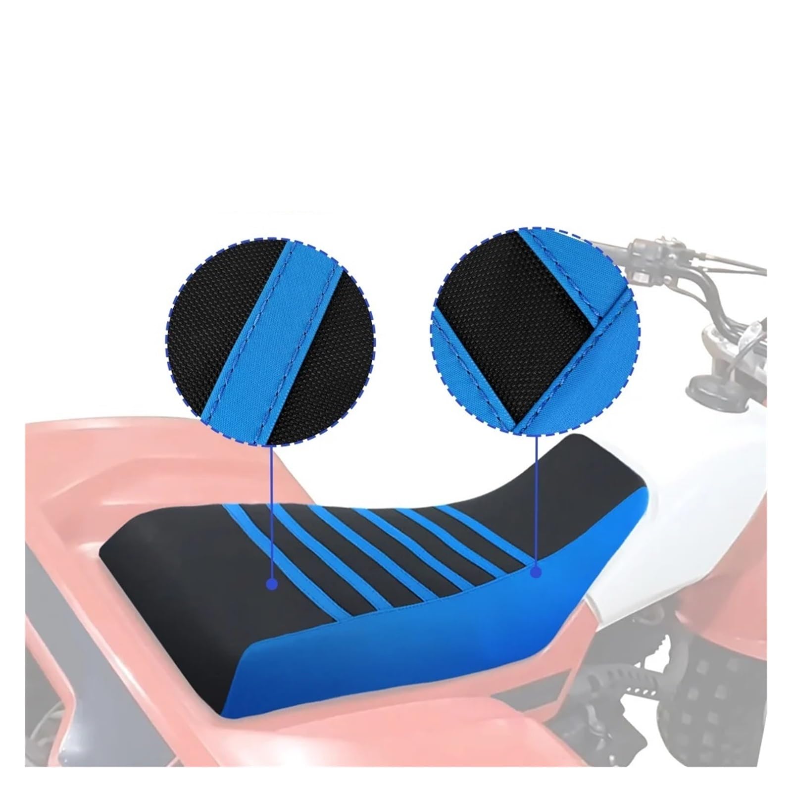 Coprisedile per moto Per moto Per HONDA per coprisedile in pelle PVC impermeabile antiscivolo per fodera per cuscino sella(Blu)