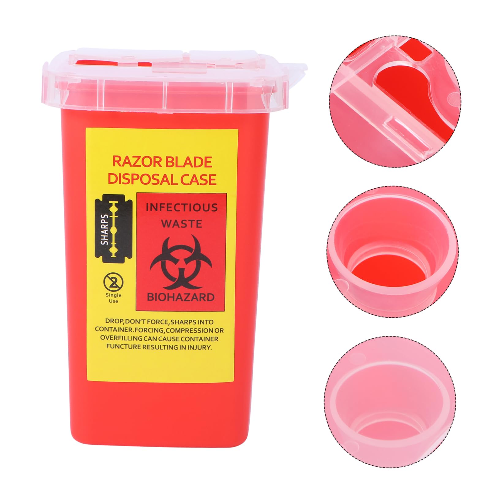 4 Pz Distributore Banca Valigetta Per Lo Smaltimento Dei Rasoi Da Forniture Piccolo Contenitore Automatico Contenitore Resistente Alla Perforazione Bidone Portatile Rosso