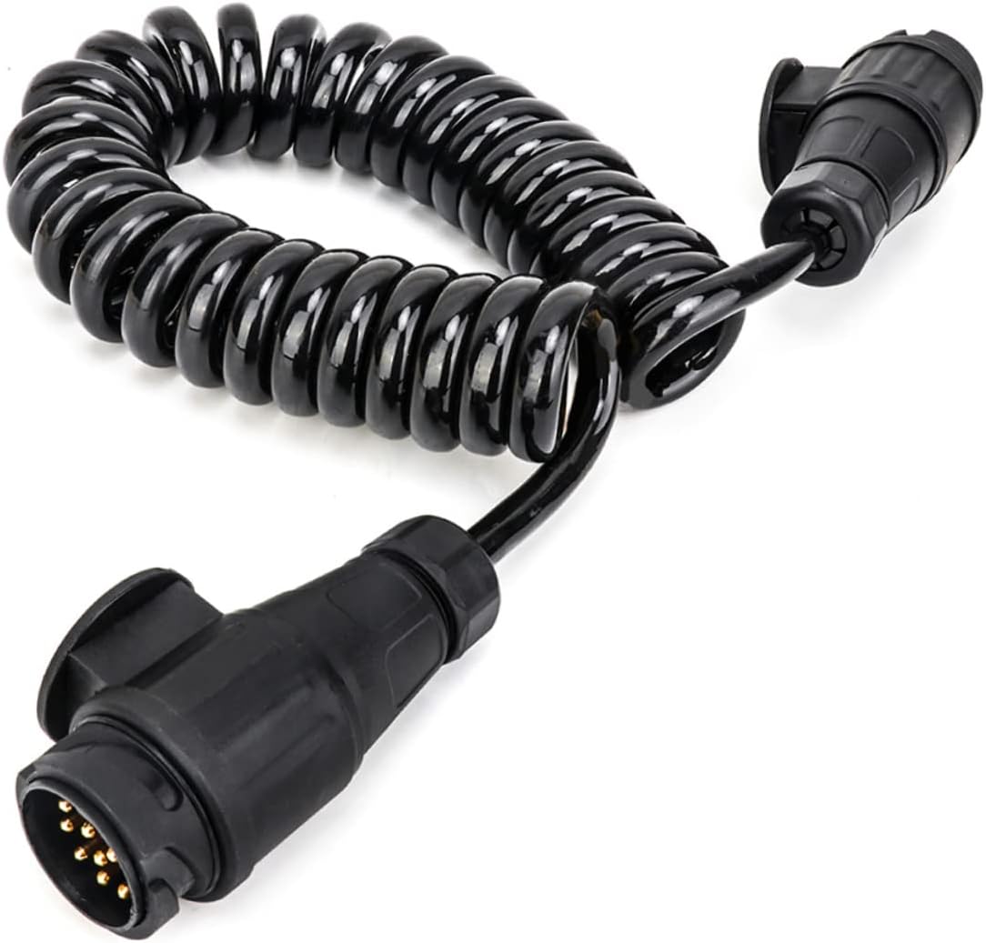 13 Pin Trailer Connector Plug Spring Extension Wire 13 Way Wiring Socket for Utility Trailers Compatible Faulty Car Signal Lights
