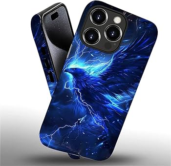 Amazon.com: ZHEGAILIAN Case for iPhone 16 Pro Max,Blue Lightning