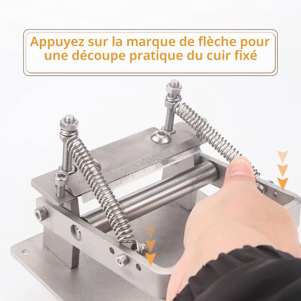 Machine à effiler manuelle,Machine de Pelle en Cuir Bricolage,Manuel en Cuir Skiver Pelle Machine de Peau,Avec 3 vis de fixation,10 lames remplaçables et 2 clés hexagonales Pour cuir tanné