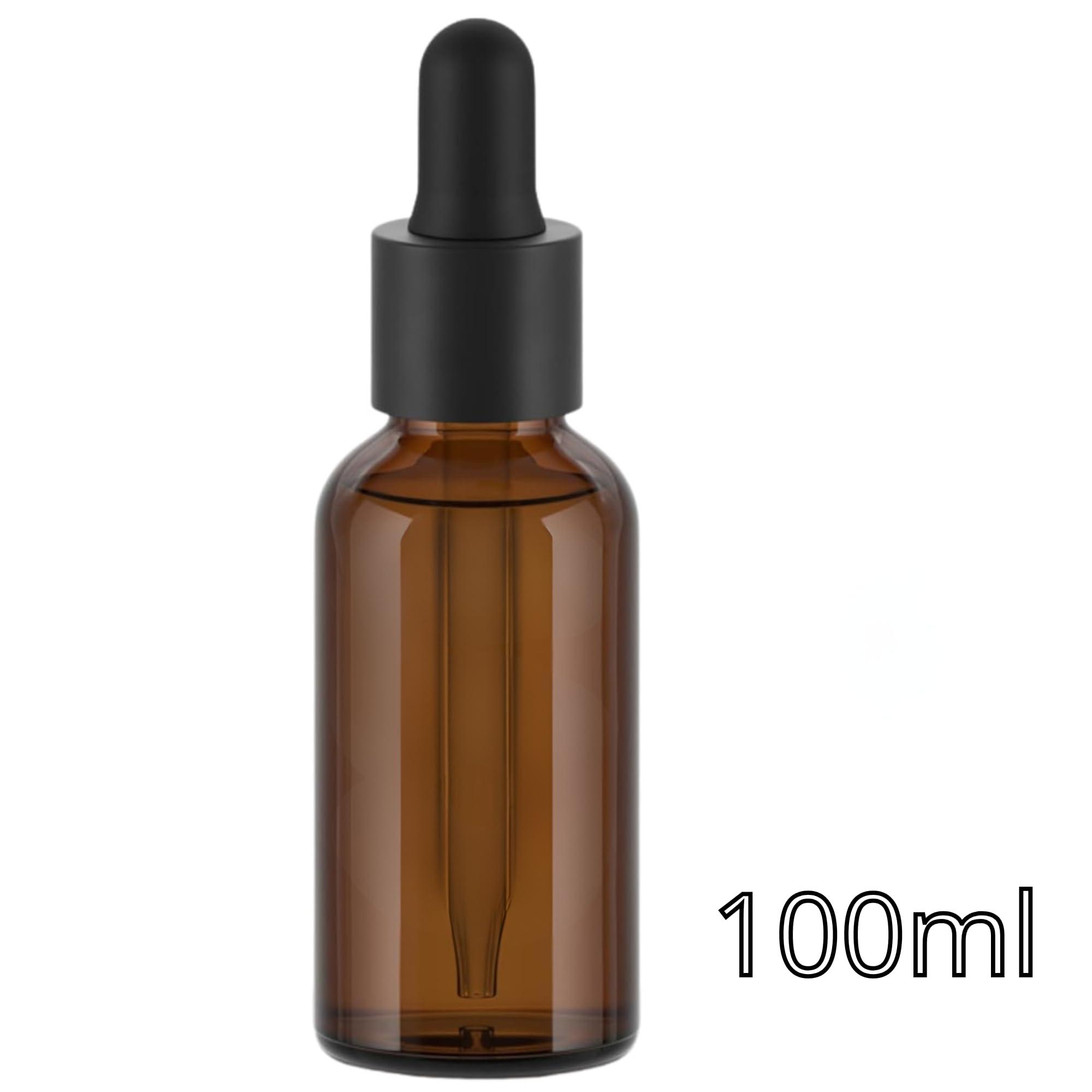Butelki szklane 100 ml opakowanie 50 sztuk | Butelki ze szklaną pipetą i hermetycznym korkiem | Do olejów, serum, kosmetyków naturalnych, aromaterapii, laboratorium, płynów