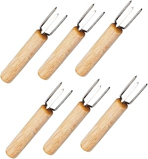 Yardenfun 10Pcs 304 Garfo De Macarrão Para Churrasco Portátil Espetos De Aço Inoxidável 304 Garfos De Aço Inoxidável Para Churrasco Garfos De Carne Para Churrasco Mini Espigas Espigas