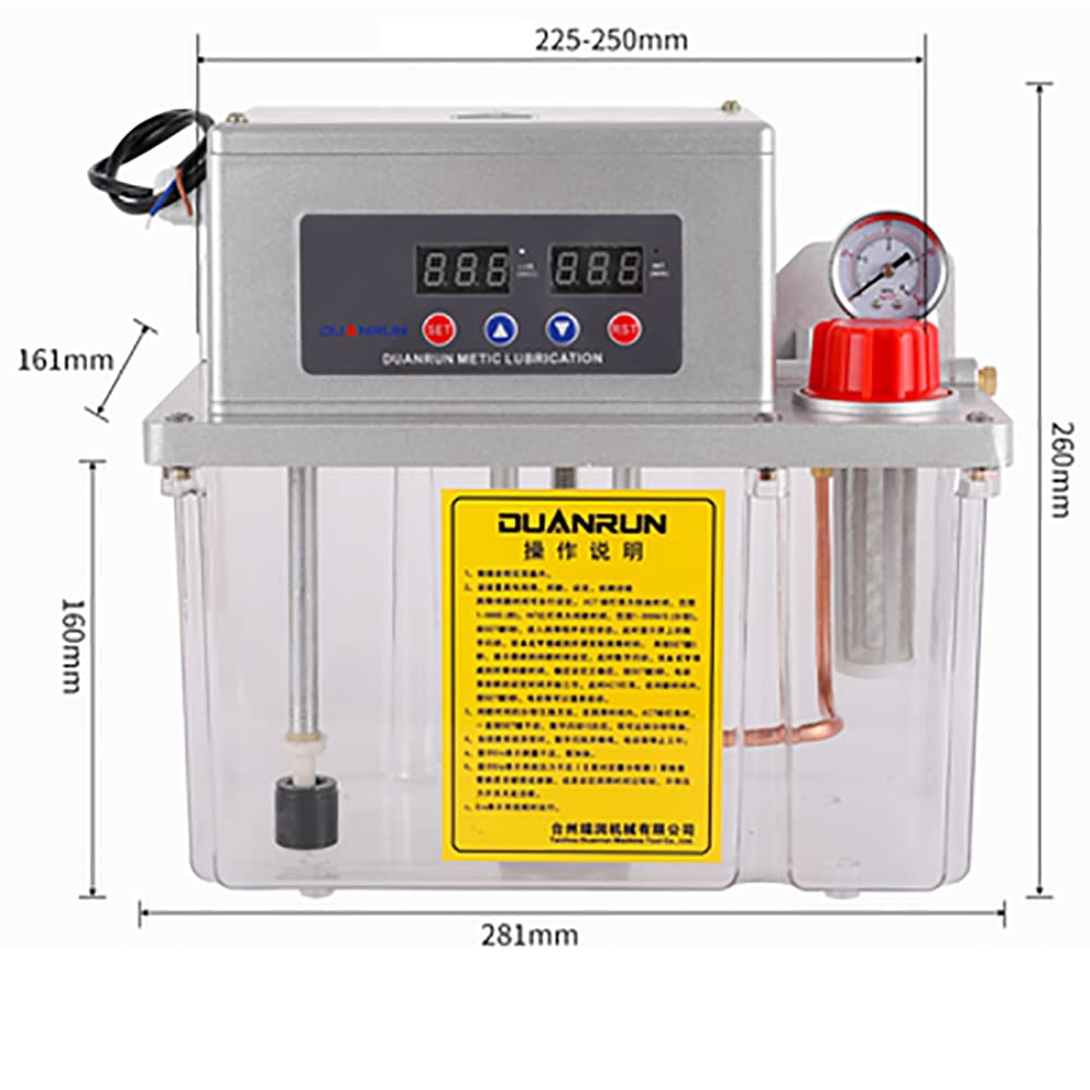 La Pompa dell'olio Lubrificante Elettrico Pompa Automatica di Macchine Utensili a Controllo Numerico del Centro di Lavorazione del Serbatoio di Lubrificazione 220V 4L(Doppio display)