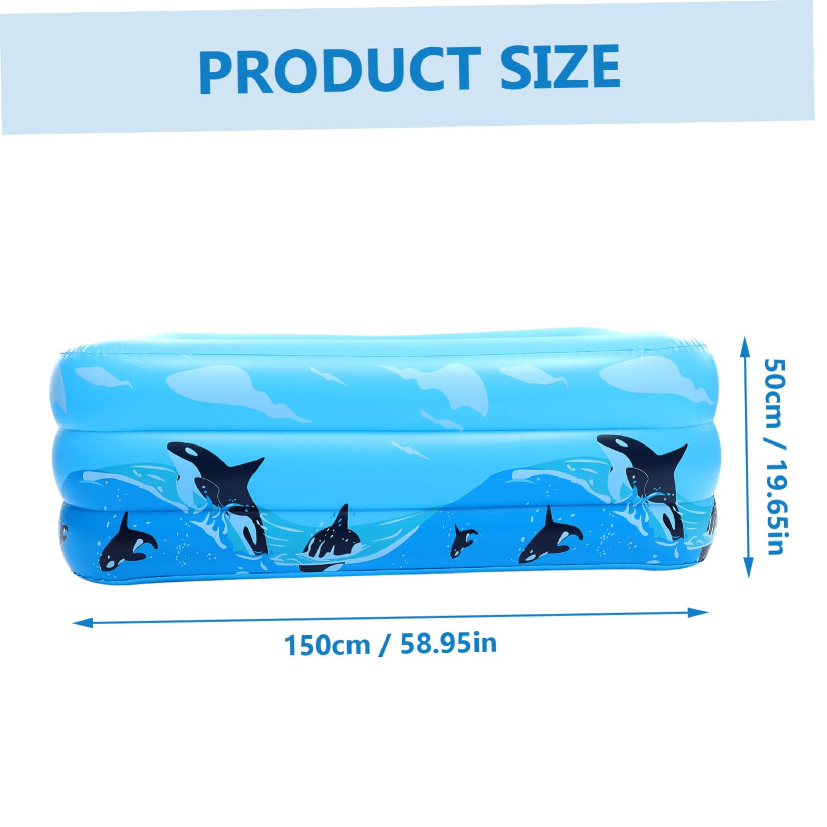 Piscina Hinchable Infantil de PVC Azul para Niños Decoracion Verano