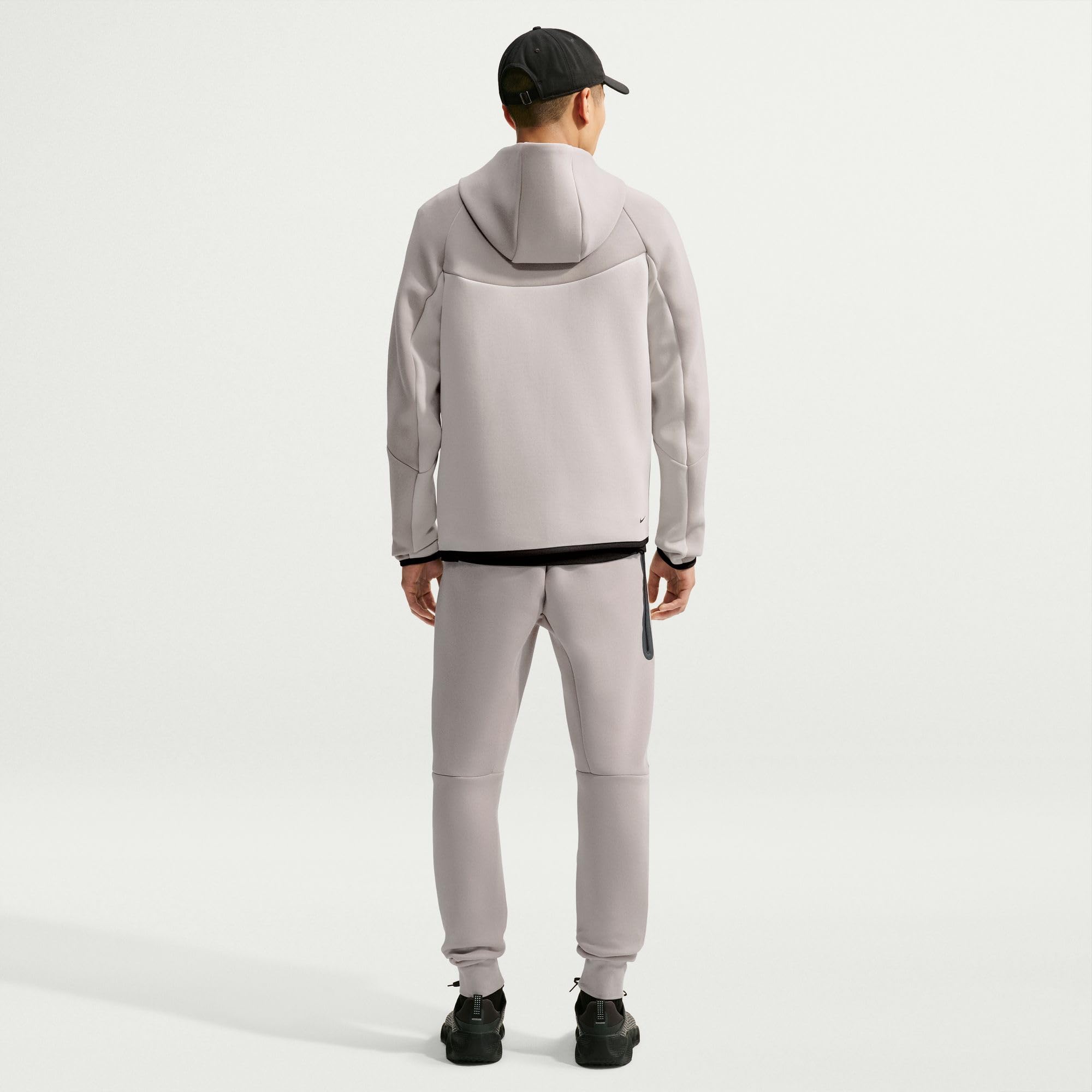 Nike Tech HV0959-009 - Pantaloni da Jogging in Pile da Uomo, Grigio College Grigio/Nero, M