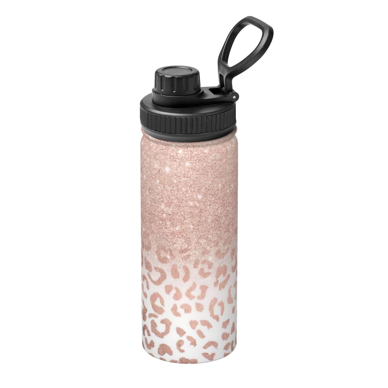 Trinkflasche aus Edelstahl, doppelwandig, isoliert, für Camping, Wandern, Roségold