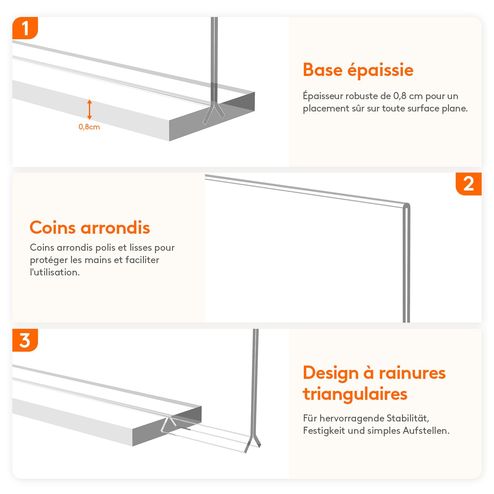 Lifewit Porte Affiche A4 Acrylique Transparent, Présentoir Table Forme T, 30x21 cm Lot 6