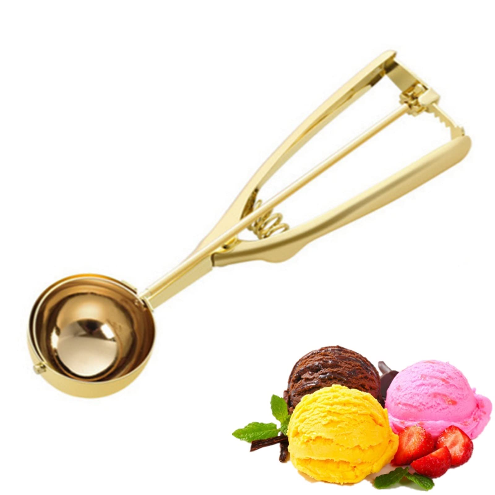 JINGYAN Cuillères à glace Ice cream spoon stainless steel ice tool(1)
