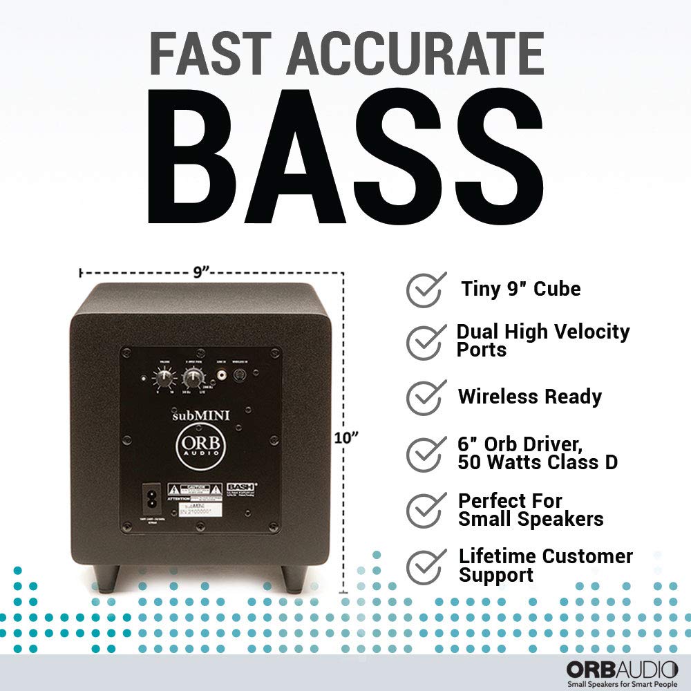 ORB AUDIO sub MINI ウーファー Orb Audio: subMINI Subwoofer - 9” Cube - Dual High Velocity