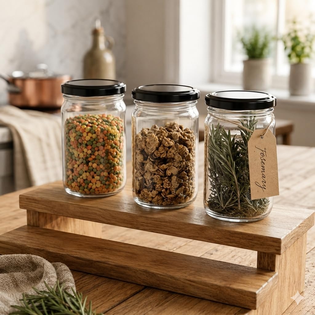 Pure Source India Glass Jars - Airtight Storage -10 Pure Source India Glass Jars - Airtight Storage -10