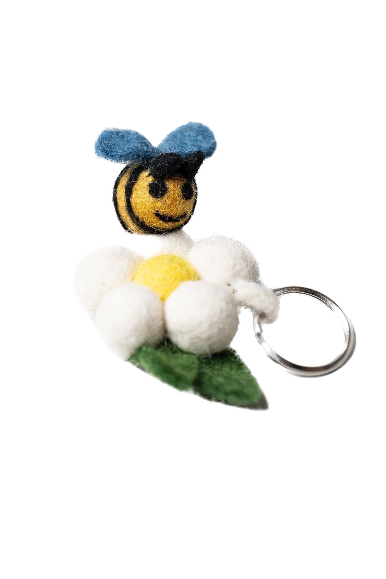 Lily & Me Women's Assorted Bumble Bee Felt Keyring
