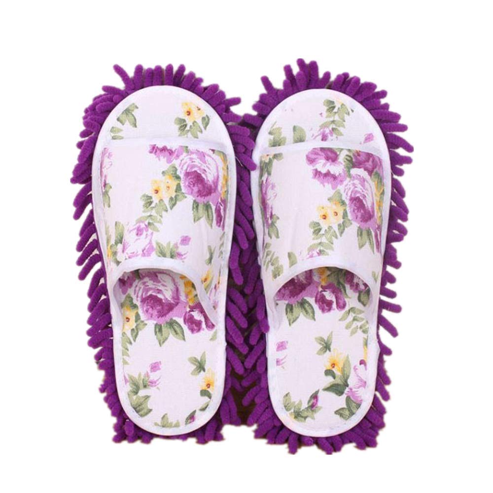 Aniywn Women's Slippers For Floor Cleaning, Dust Cleaning Socks Microfiber Slippers, House Slippers Floor Cleaning Tools
