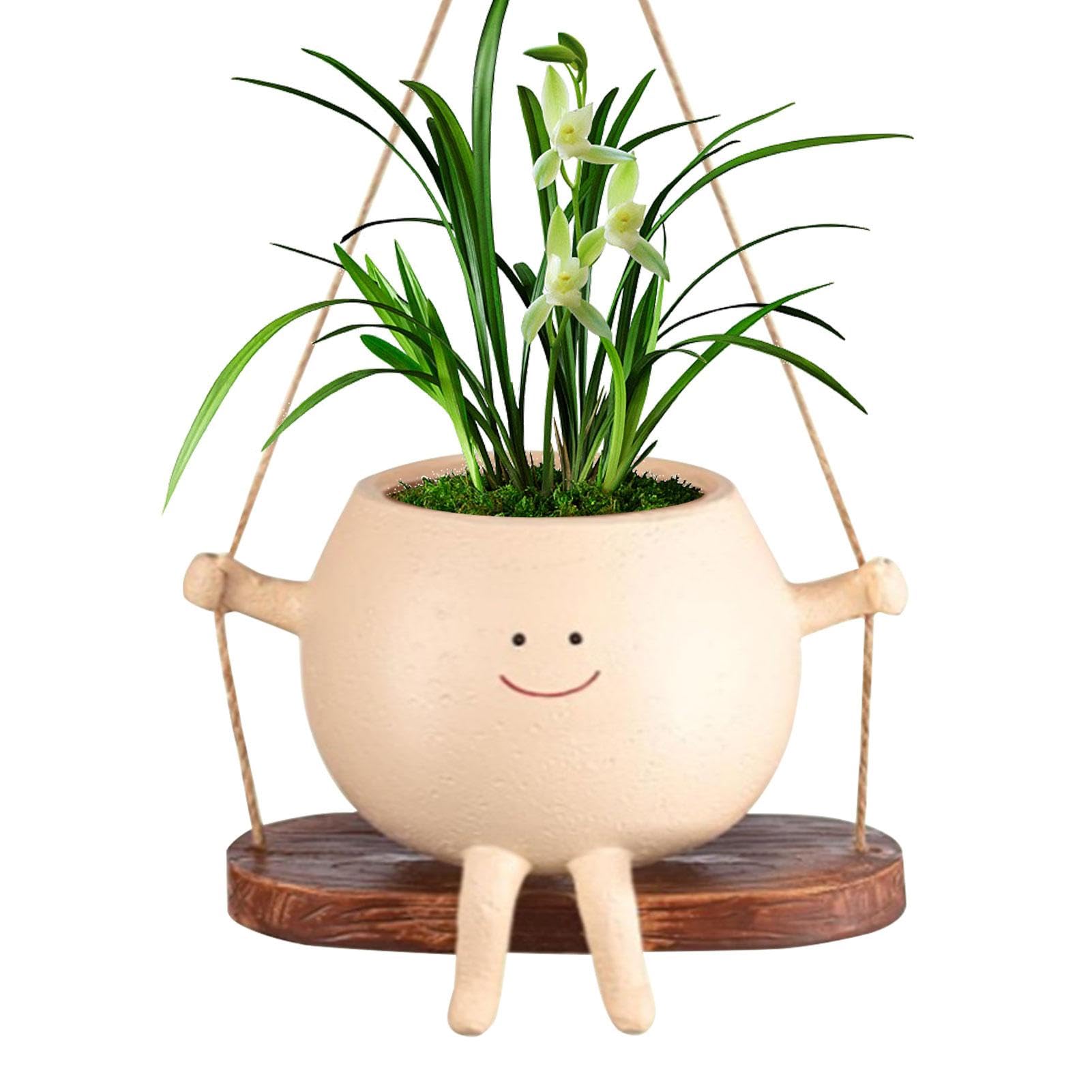 Chez mois　Maison planter　プランター　植木鉢　家　2個 Amazon.co.jp: 1/2個 ブランコ植木鉢 - 樹脂プランターバケツ