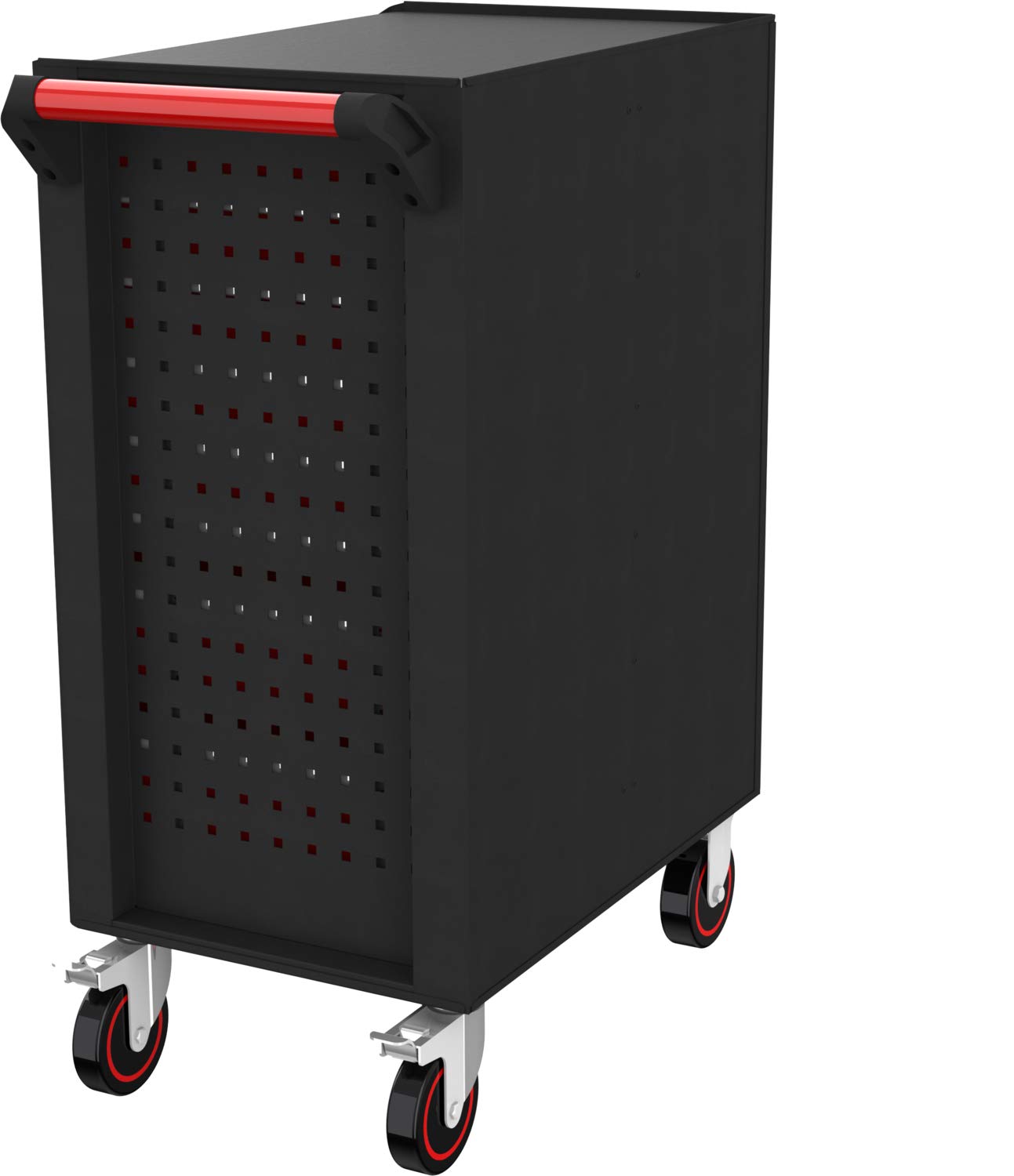 KS Tools 897.0007 Carro de taller ECOline NEGRO/ROJO con 7 cajones