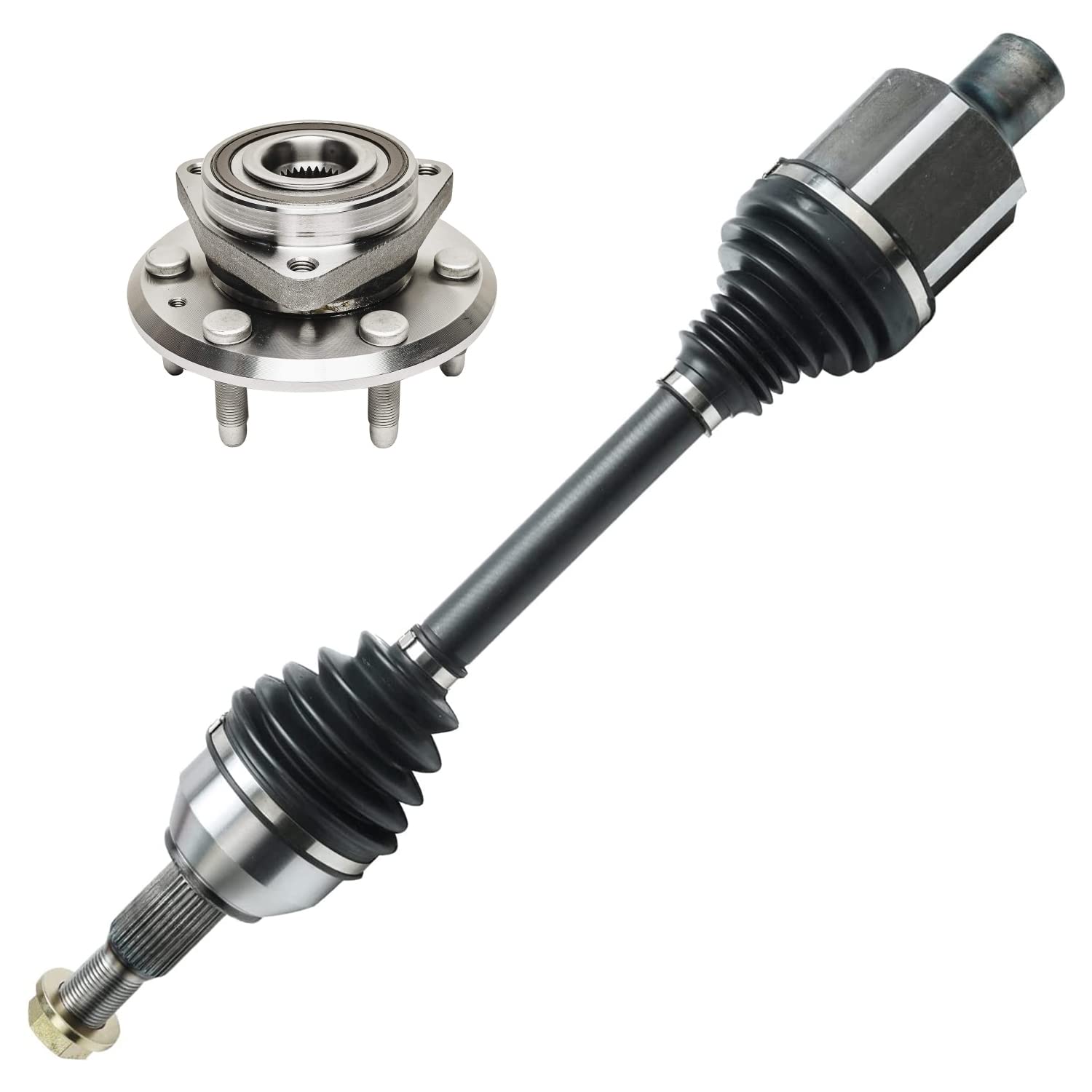 Detroit Axle - Front Right CV Axle Wheel Bearing Hub for Chevy Traverse