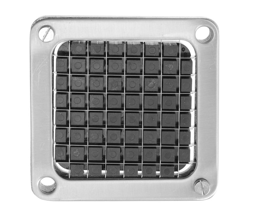 HENDI Blocco lame per tagliapatate, 11 mm, con piastra di spinta, 110x110x(H) 10mm, alluminio e acciaio inox
