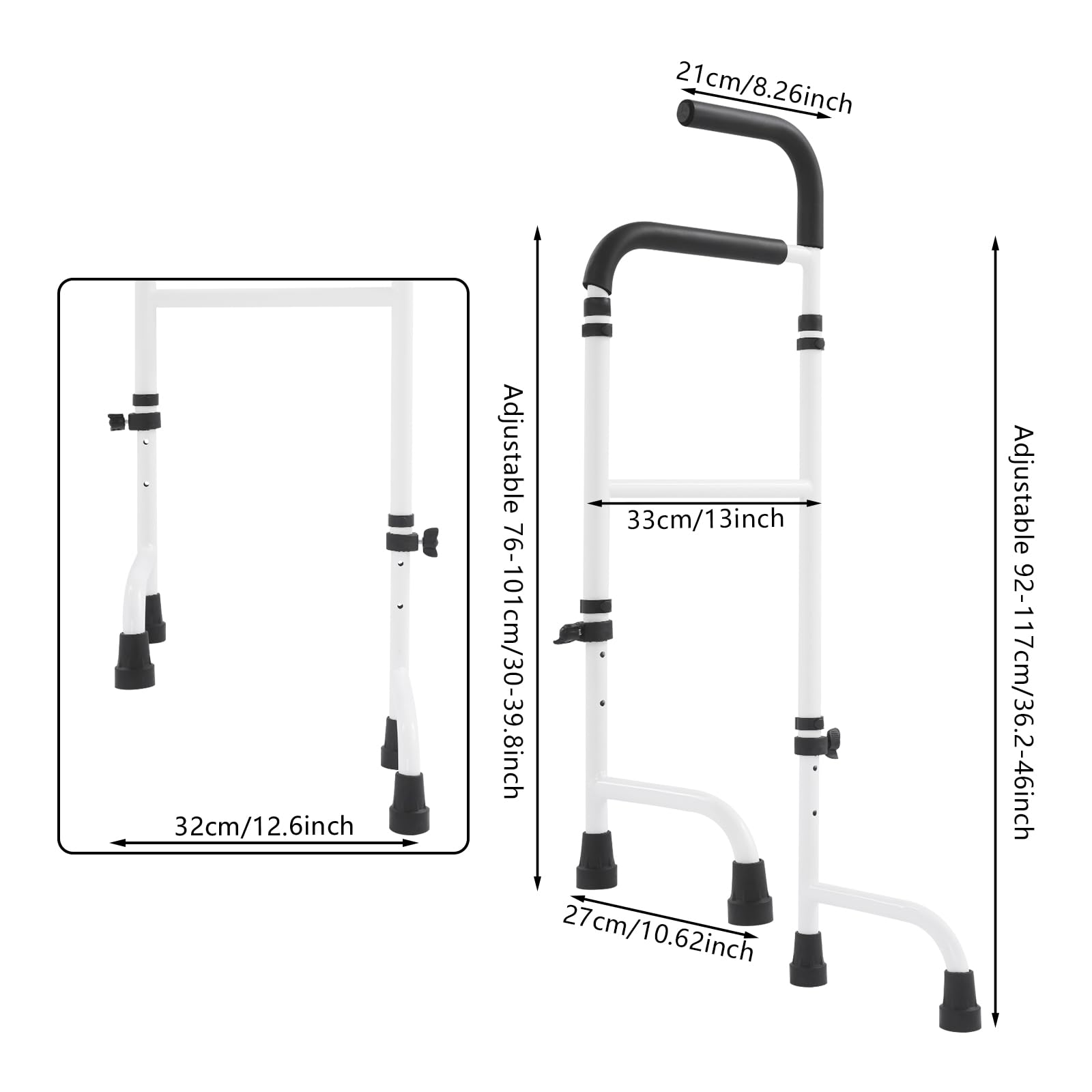 Stair Climbing Assist Cane, Walk Up and Down Stairs Step Helper, Stair Lift Assist Device w/Adjustable Height fit Indoor/Outdoor Steps for The Elderly, Sore HIPS and Knees