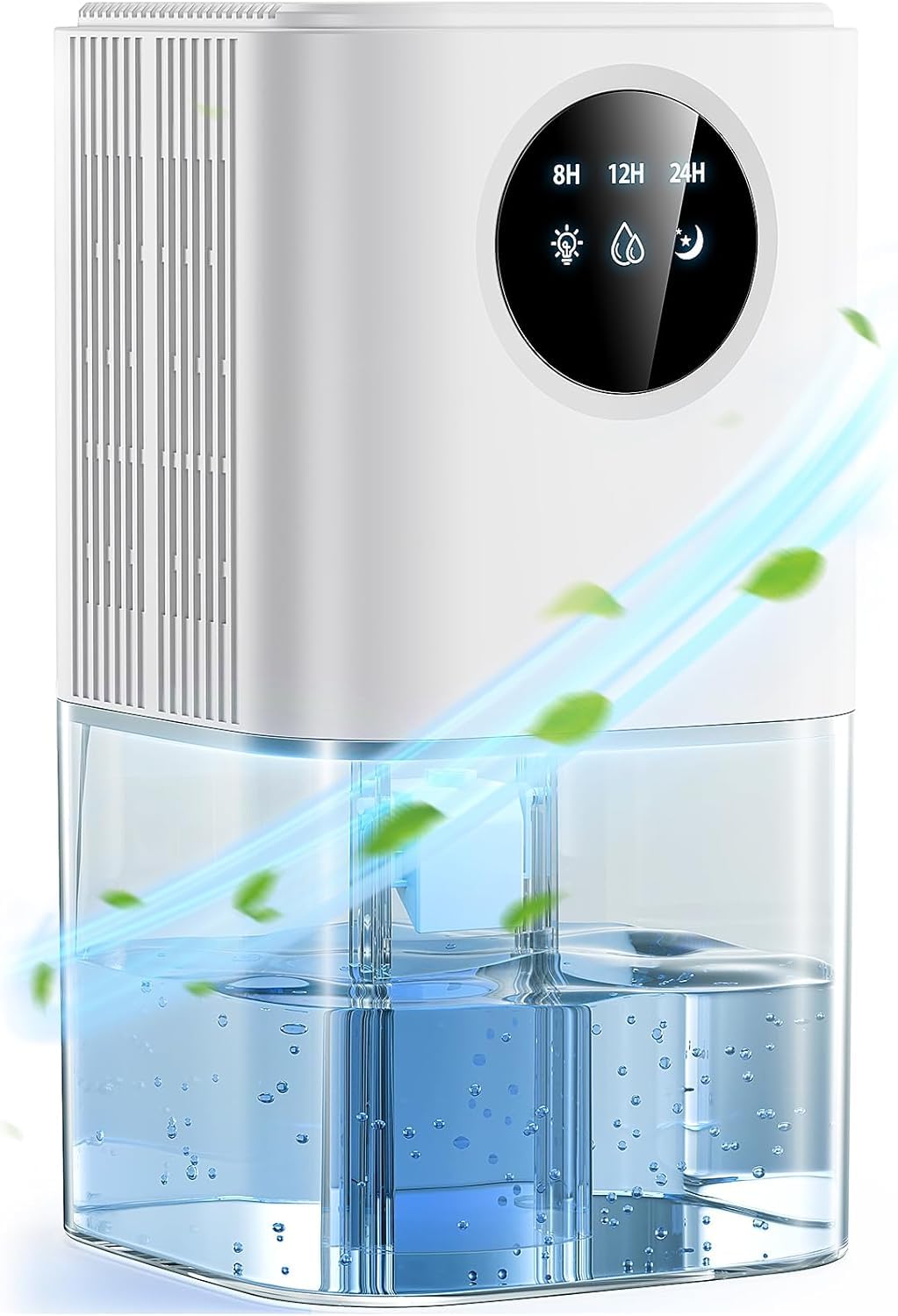 1.8L Ultra Quiet Dehumidifier for Home – 38dB Bedroom & Bathroom, Auto Defrost, Timer 8/12/24H, Night Light, Portable for Wardrobe & Clothes, Auto Shut Off