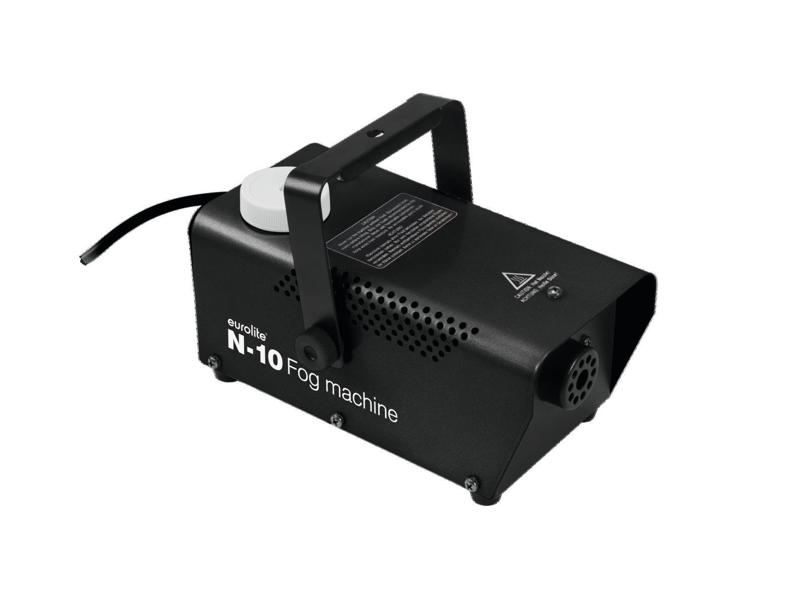 Eurolite N-10 Nebelmaschine schwarz | Kompakte 400-W-Nebelmaschine in Schwarz mit Kabelfernbedienung | Topseller für Partyräume