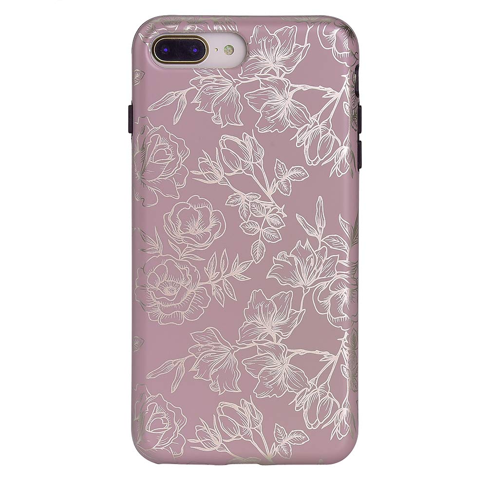 Amazon Com Velvet Caviar Compatible With Iphone 8 Plus Case Iphone 7 Plus Case Floral Cute Protective Phone Cases For Girls Women Purple Rose Gold Flowers Cell Phones Accessories