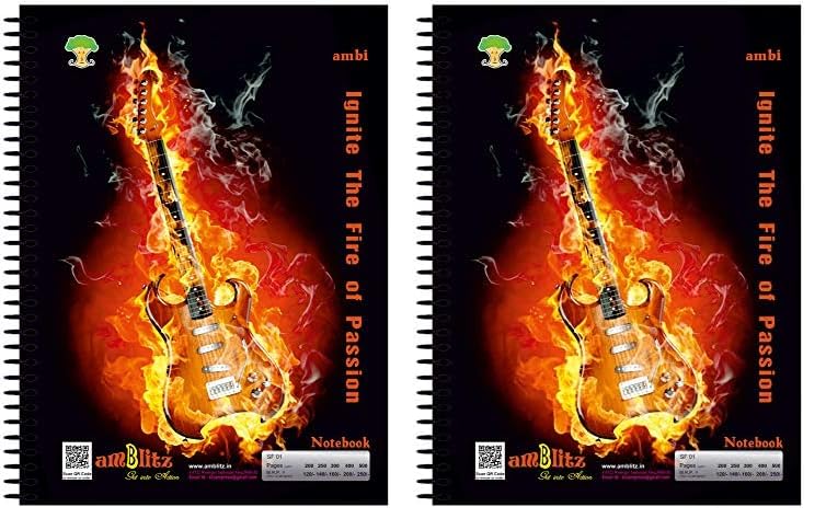 Image of amblitz Spiral Notebook - A4-300 page - Unruled (Pack of 2)