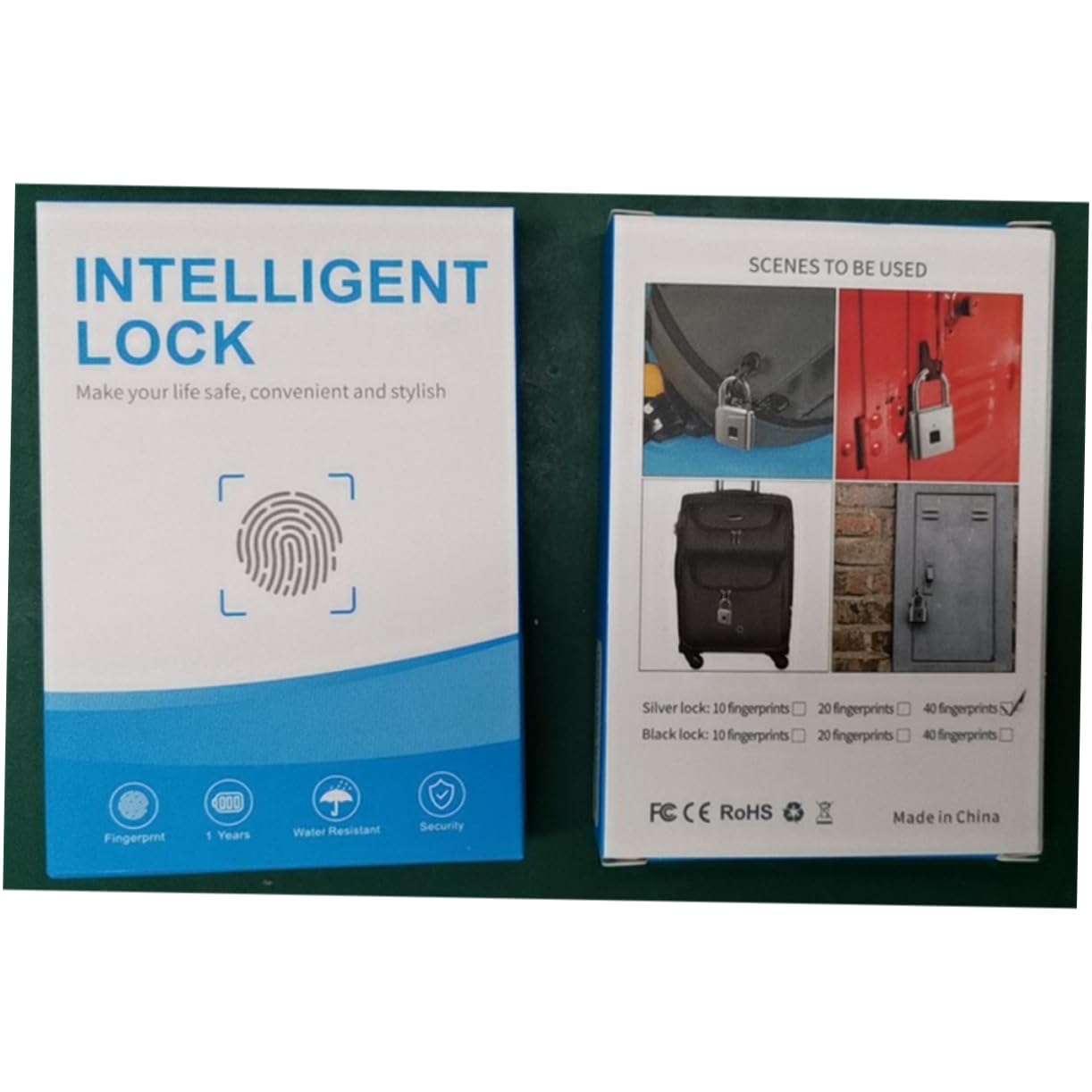 VALICLUD Lucchetto Elettronico Serratura Smart Impronta Digitale e Password in Acciaio Inox 40 Impronte per Valigia e Bagagli Uso Interno ed Esterno