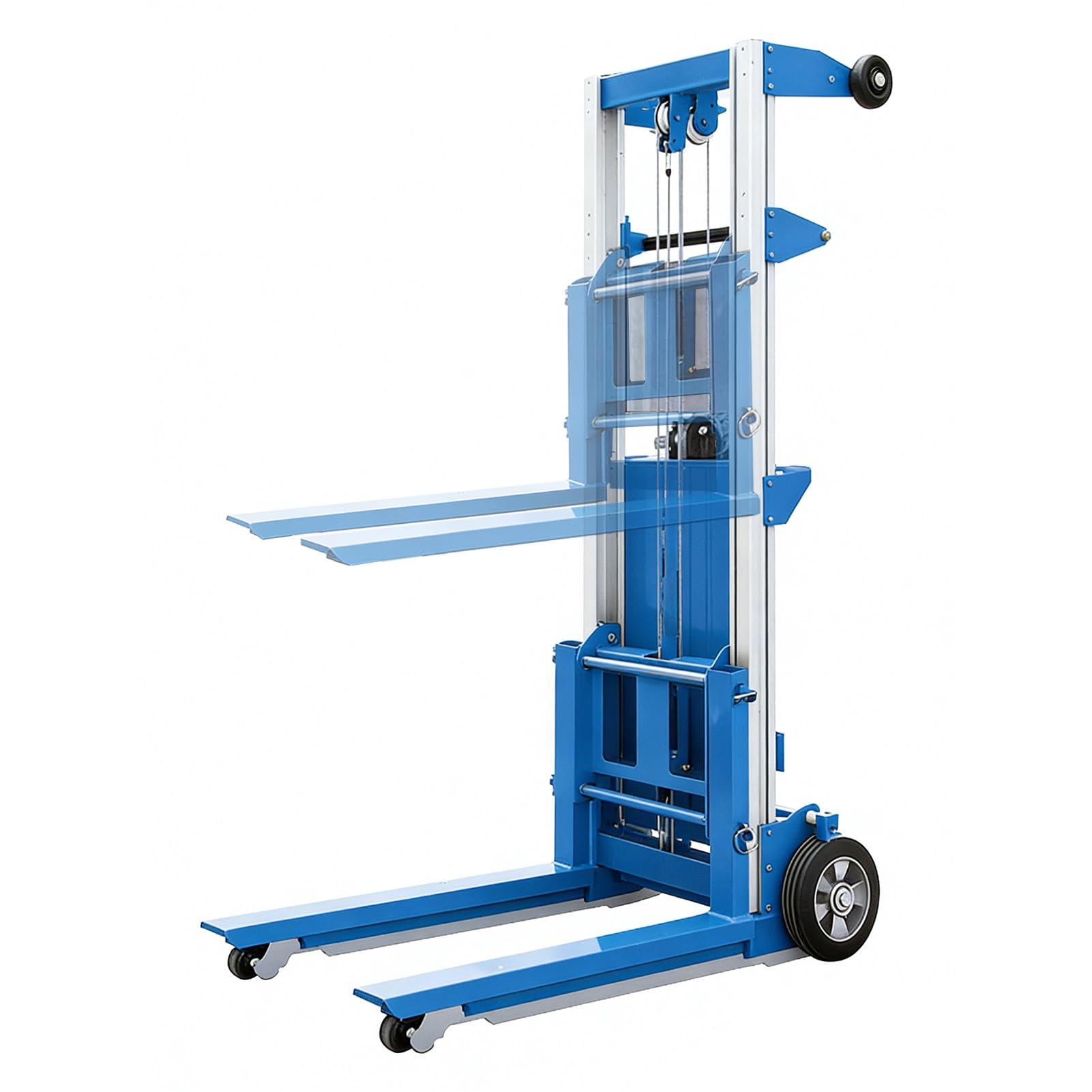 Impilatore di sollevamento materiale, carrello elevatore portatile, transpallet con capacità di carico massima di 550 libbre per la movimentazione di magazzino e logistica