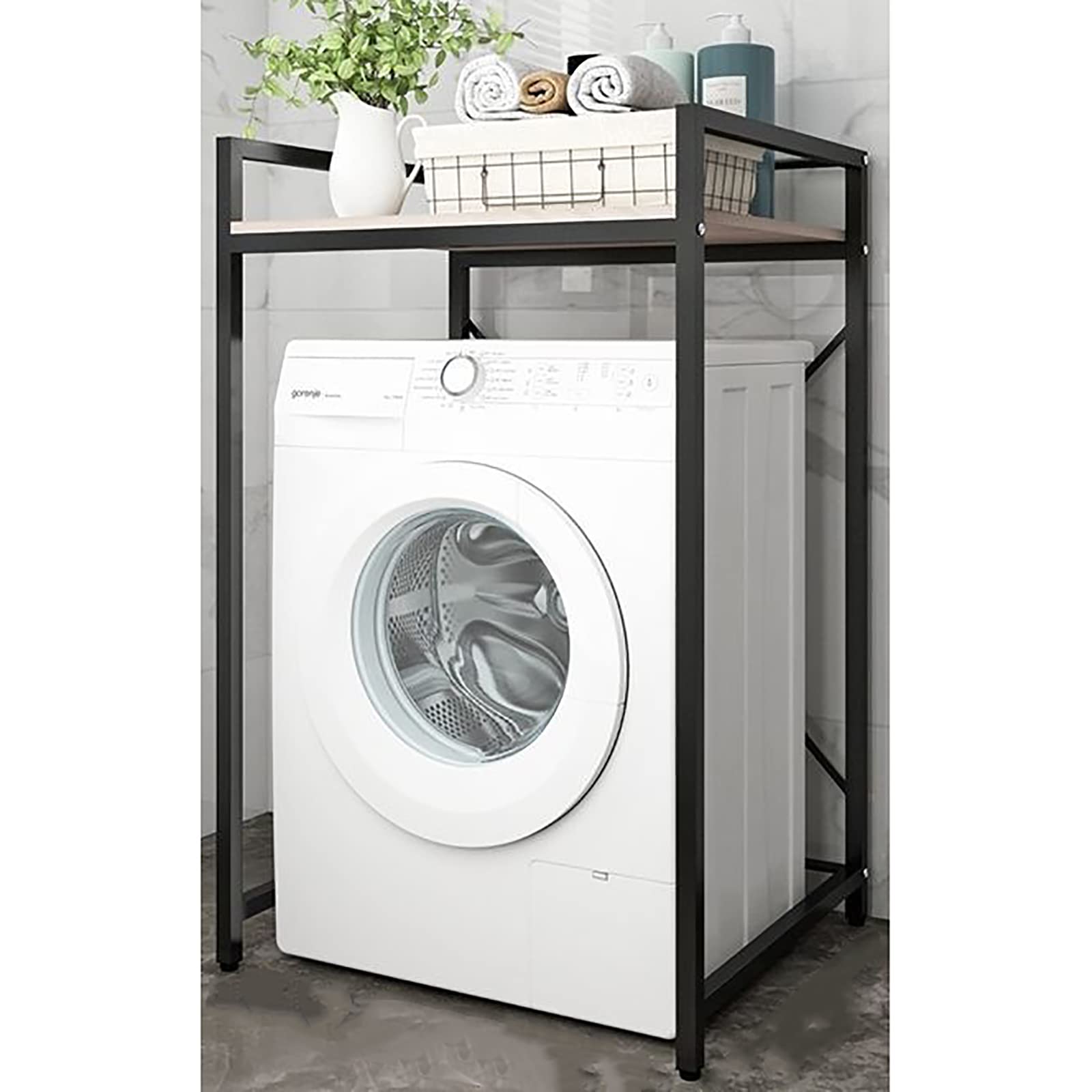 CHAANG Washing Machine Rack Toilet/Washing Machine Storage Rack 3 Tier Laundry Room Shelf Above, 3 Tier Laundry Room Rack, Washer Storage Utility Rack, Adjustable Bathroom Organization Space Saving