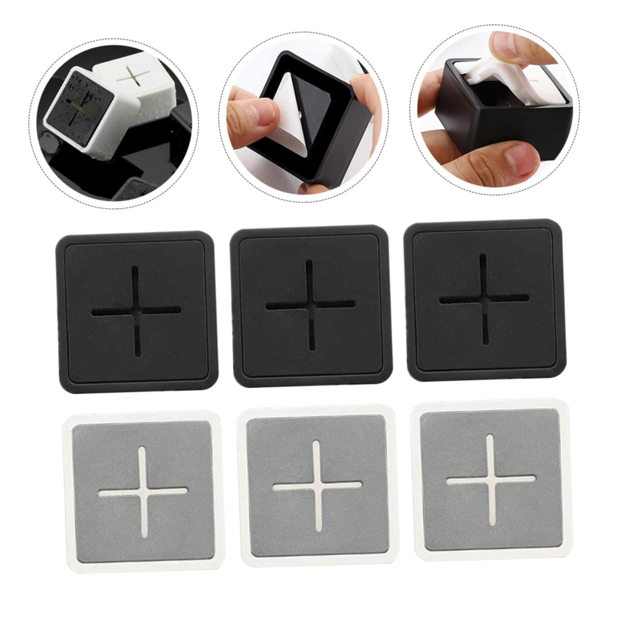 Lurrose 3 Set Ganci Adesivi Per Strofinacci E Bagno Ganci Abs E Facili Da Installare Senza Foratura Per Bagno Cucina E Camere Da Letto 6 Pezzi * 3