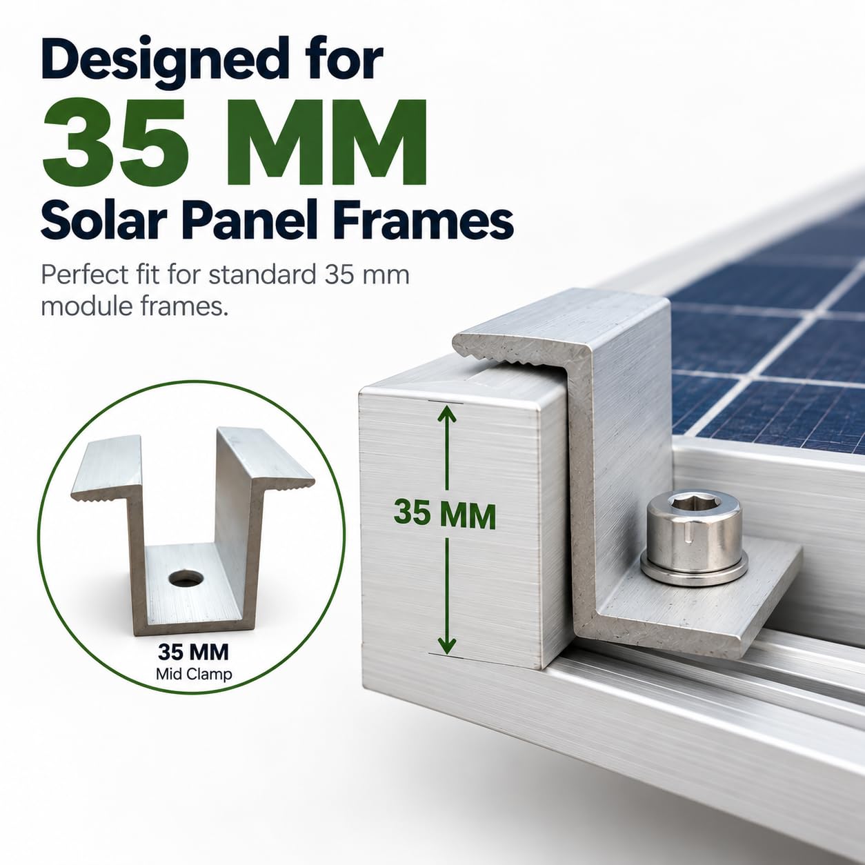 Mid Solar Panel Clamps - Secure Your Panels! -5