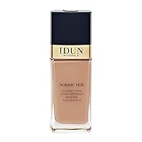 Vista 7 de IDUN Minerals Liquid Nordic Veil Foundation – Cobertura completa y sin poros, larga duración, acabado mate suave, purificada y segura para pieles