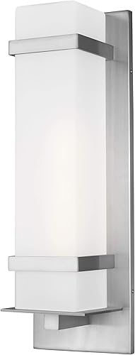 Sea Gull Lighting Generation 8720701EN3-04 - Farol de pared moderno contemporáneo para exteriores de la colección Seagull-Alban en peltre, níquel,