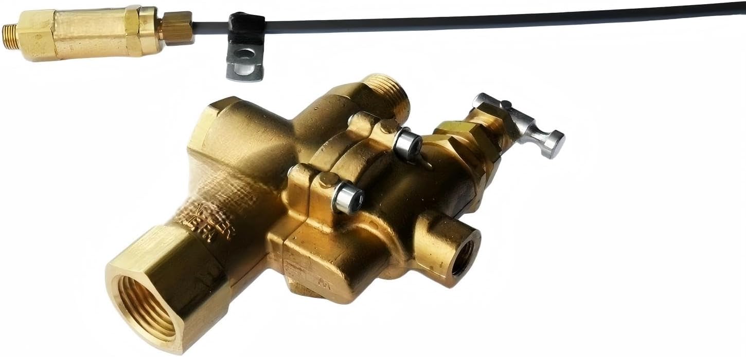140-175-24 Gas Compressor Pilot Control Unloader Check Valve - Unloader 140-175 PSI + 24" Throttle Control 1/2" Pipe Thread TOP Inlet x1/2" Female NPT Pipe Thread outlet - Compressor Valve Replacement