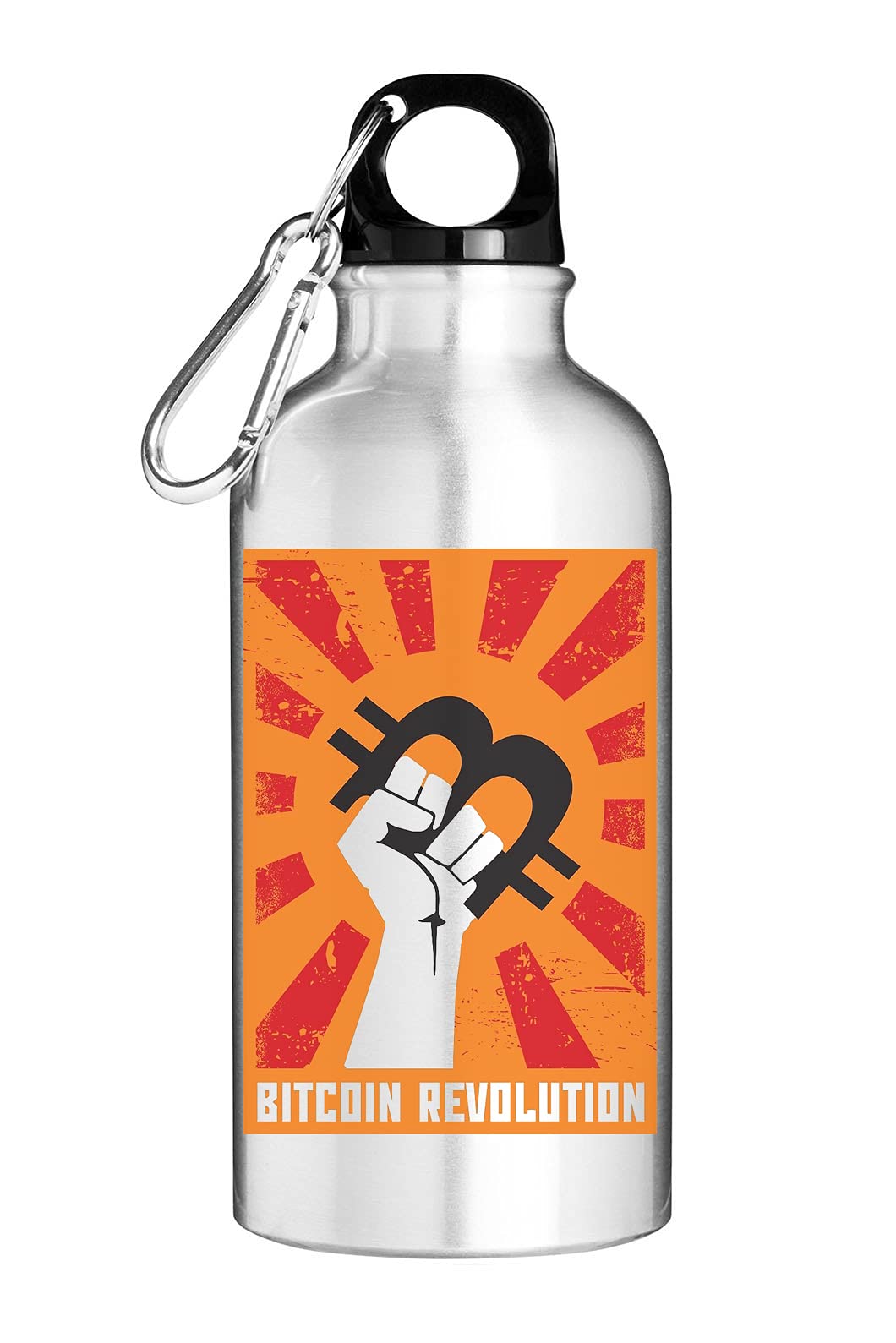 Bitcoin Revolution Związek Sowiecki Stylizowany plakat Grafika Turystyczna  Butelka na wodę Srebrna, Srebrny, 500ml, : Amazon.pl: Sport i turystyka