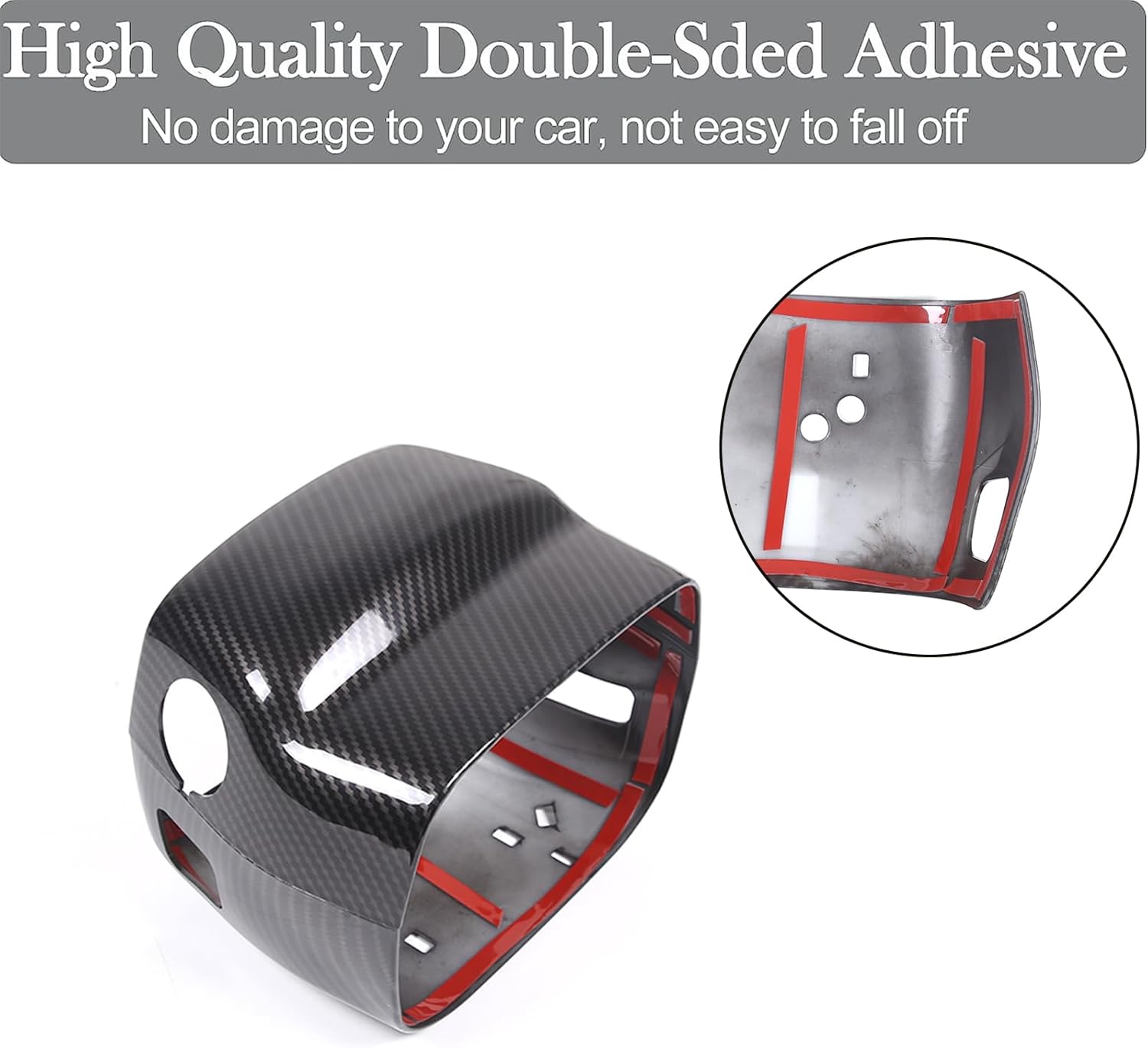 PIUGILH Car Interior Trim Base Cover for Corvette C6 2005-2013 Interior Accessories, ABS Base Upper Lower Trim Cover Kit, 2Pcs(Black)